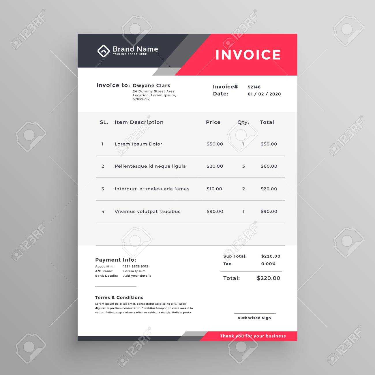 Invoice Creative Modern Invoice Template Design With Regard To Cool Invoice Template Free