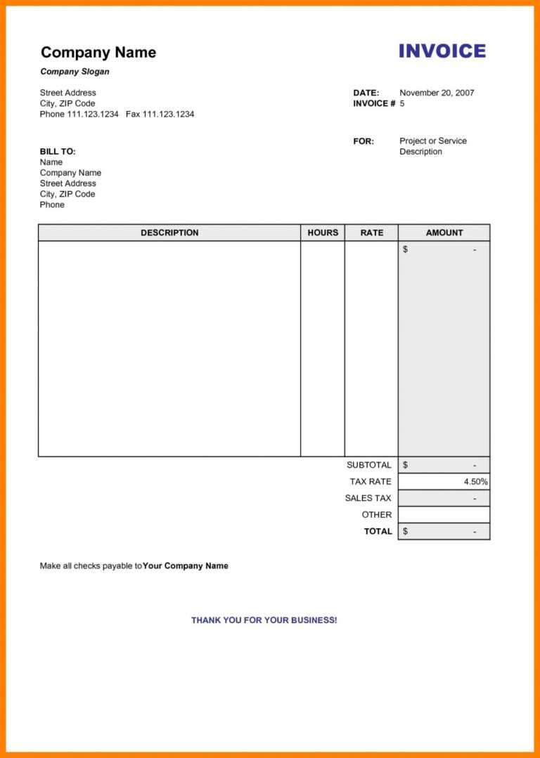 fill in the blank invoice template free