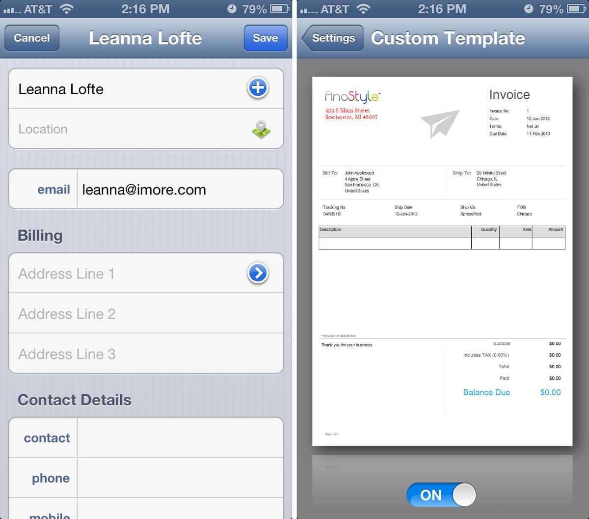 Invoice Template App | Invoice Example Pertaining To Free Invoice Template For Iphone