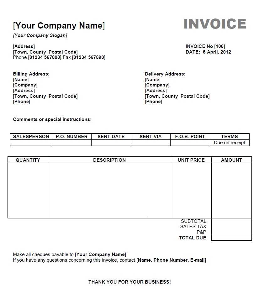 Invoice Template Mac | Invoice Example Inside Free Invoice Template Word Mac