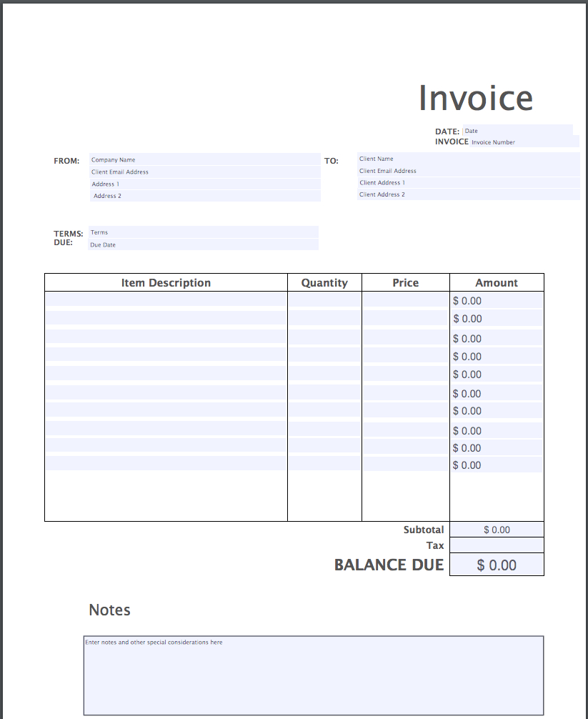Invoice Template Pdf | Free Download | Invoice Simple Inside Free Bill Invoice Template Printable