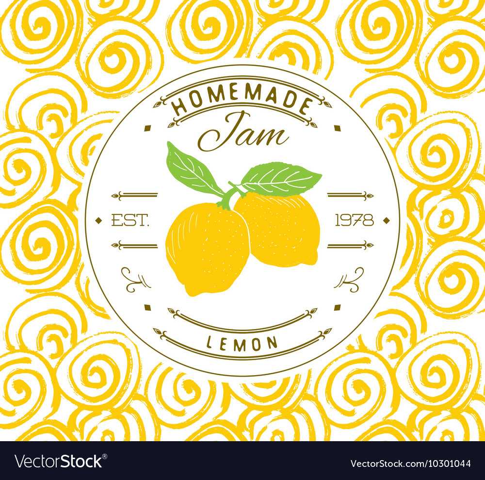 Jam Label Design Template For Lemon Dessert Intended For Dessert Labels Template