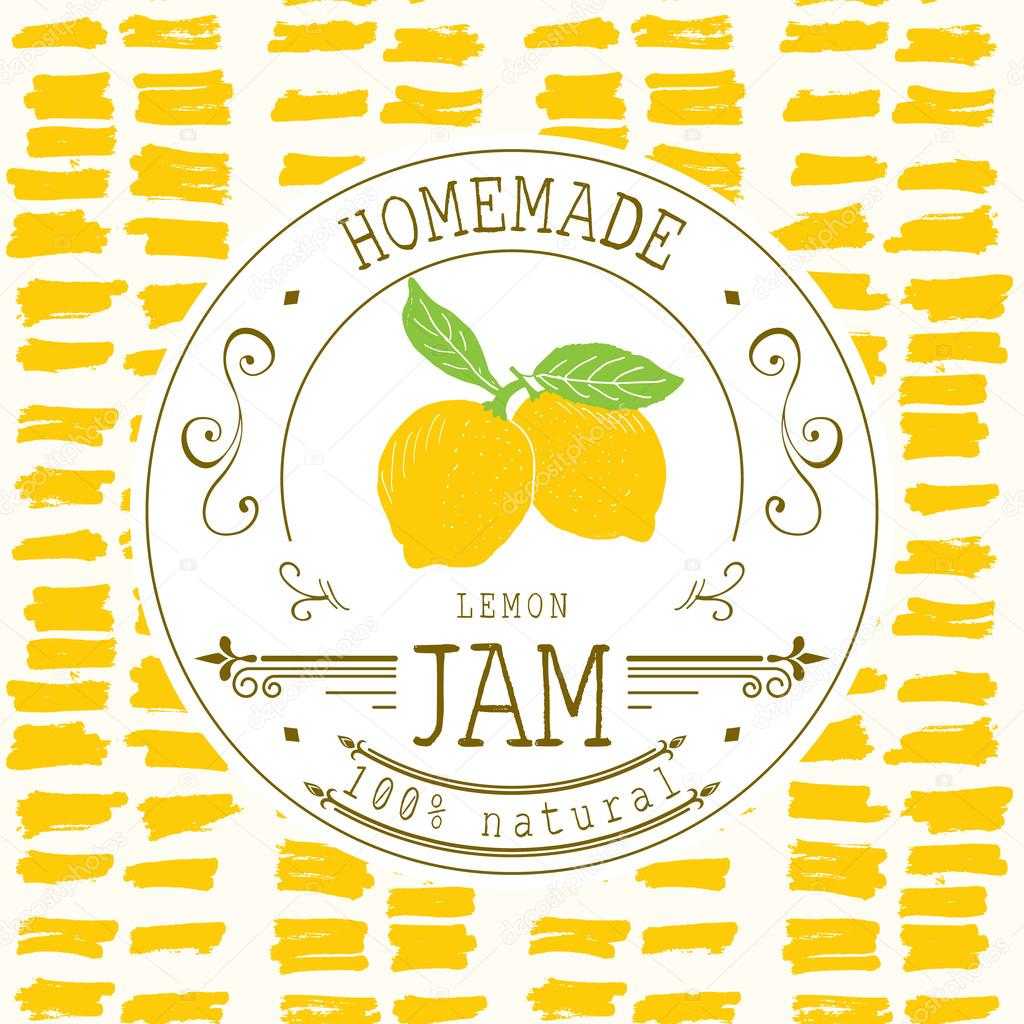 Jam Label Design Template. For Lemon Dessert Product With Within Dessert Labels Template