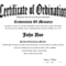 Kleurplaten: Pastoral License Certificate Template Intended For Free Ordination Certificate Template