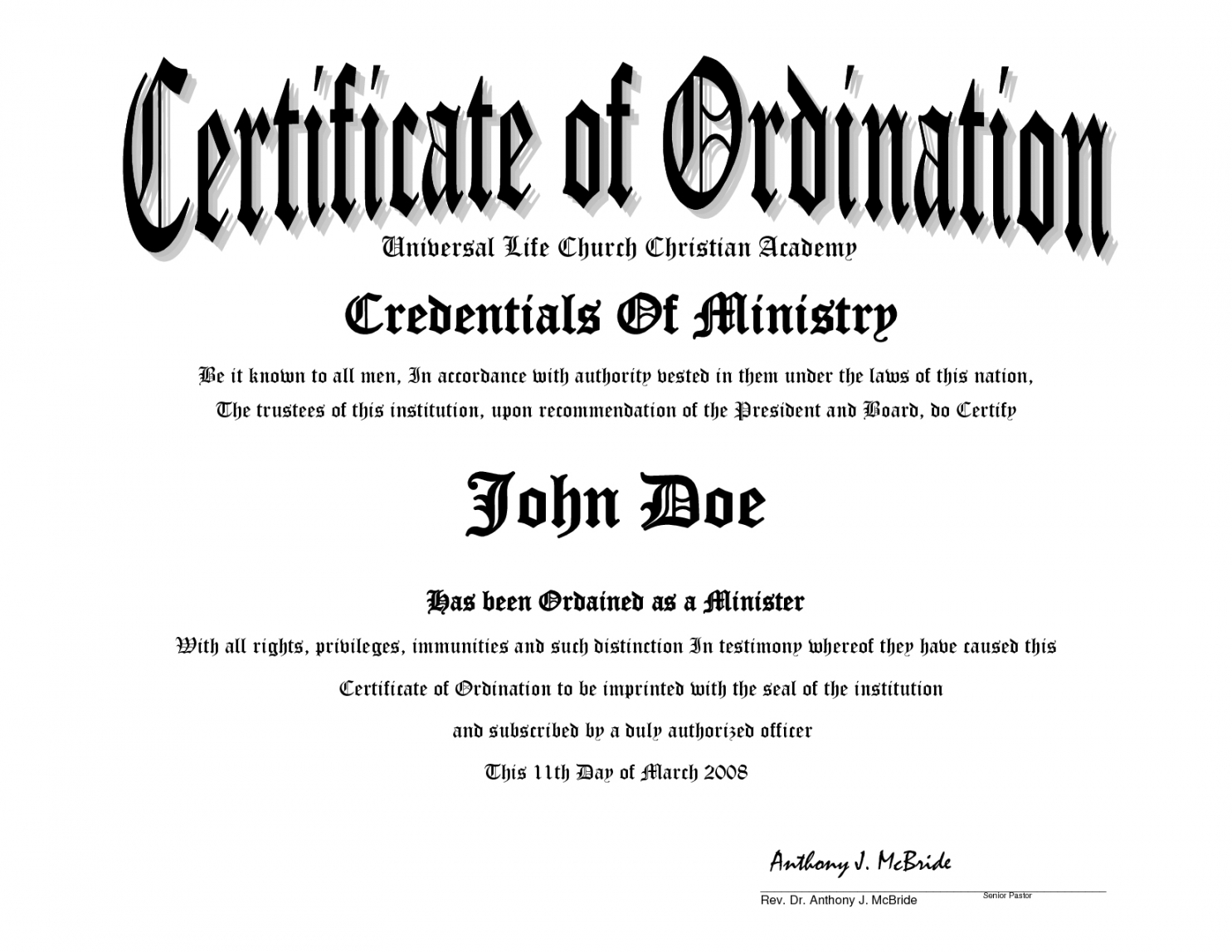 Kleurplaten: Pastoral License Certificate Template Intended For Free Ordination Certificate Template
