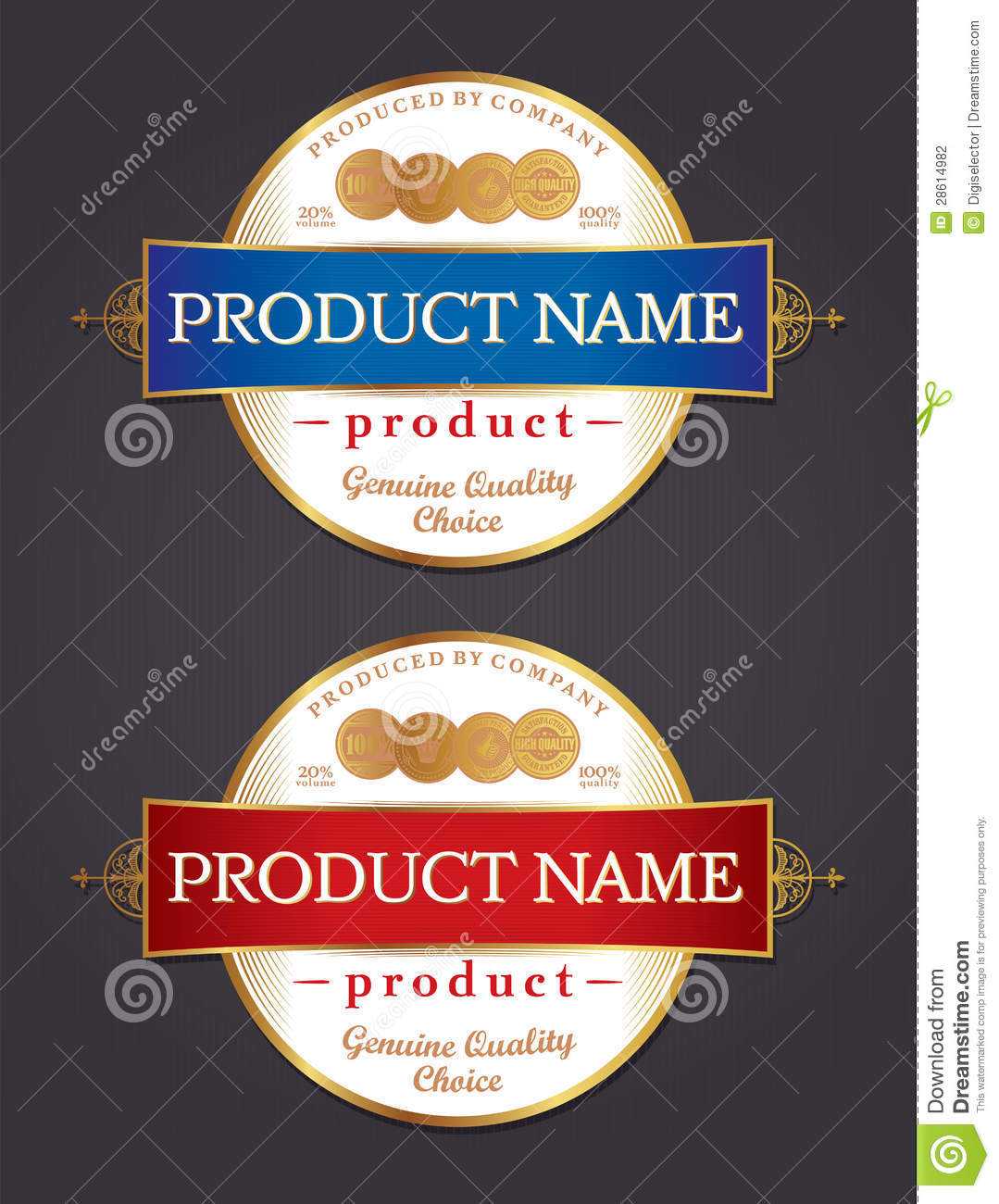 Label Design Template Vector Stock Vector – Illustration Of Intended For Food Product Labels Template