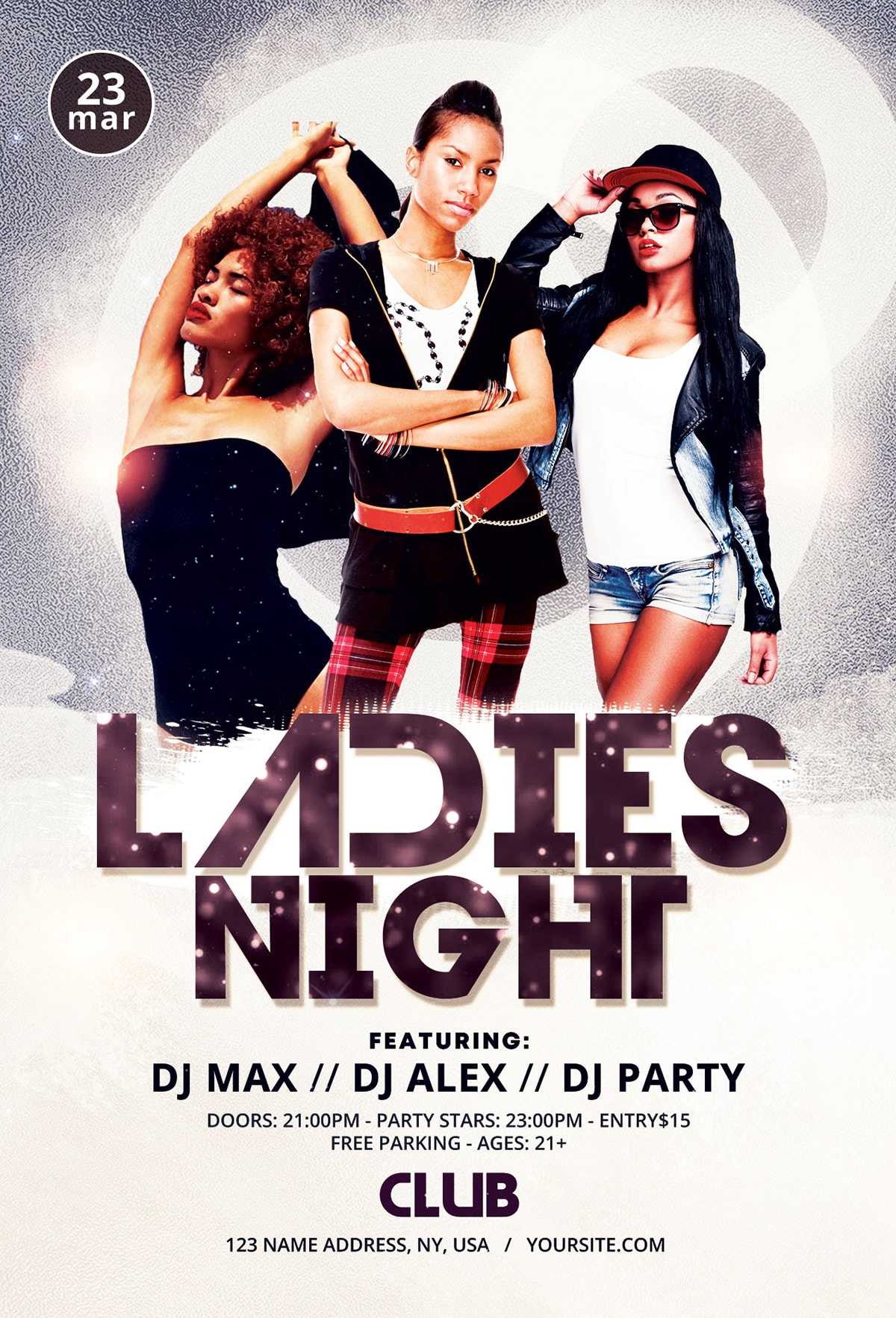Ladies Night Free Psd Flyer Template Download – Psdflyer.co In Free Photography Flyer Templates Psd