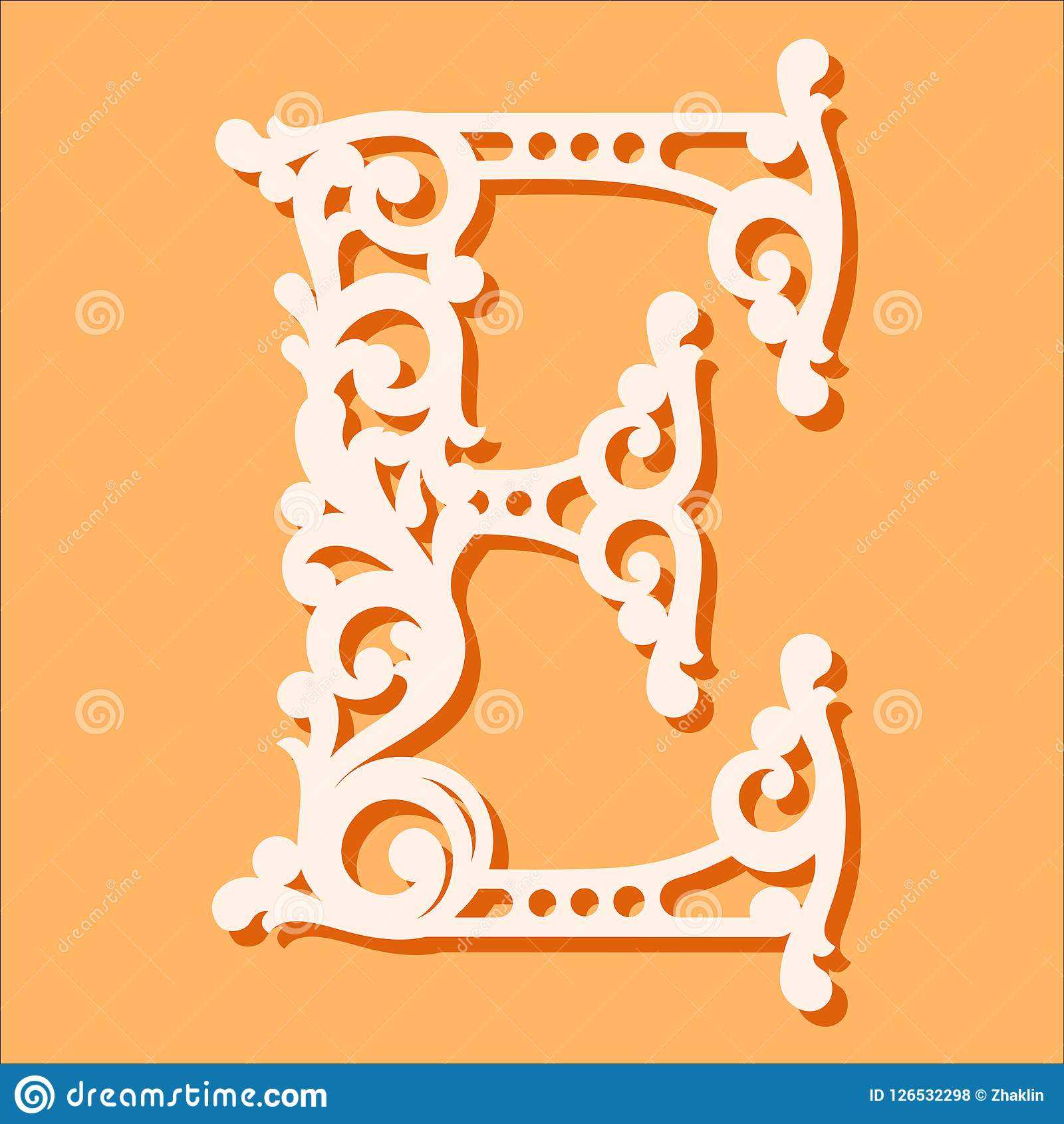 Laser Cut Template. Initial Monogram Letters. Fancy Floral Pertaining To Fancy Alphabet Letter Templates