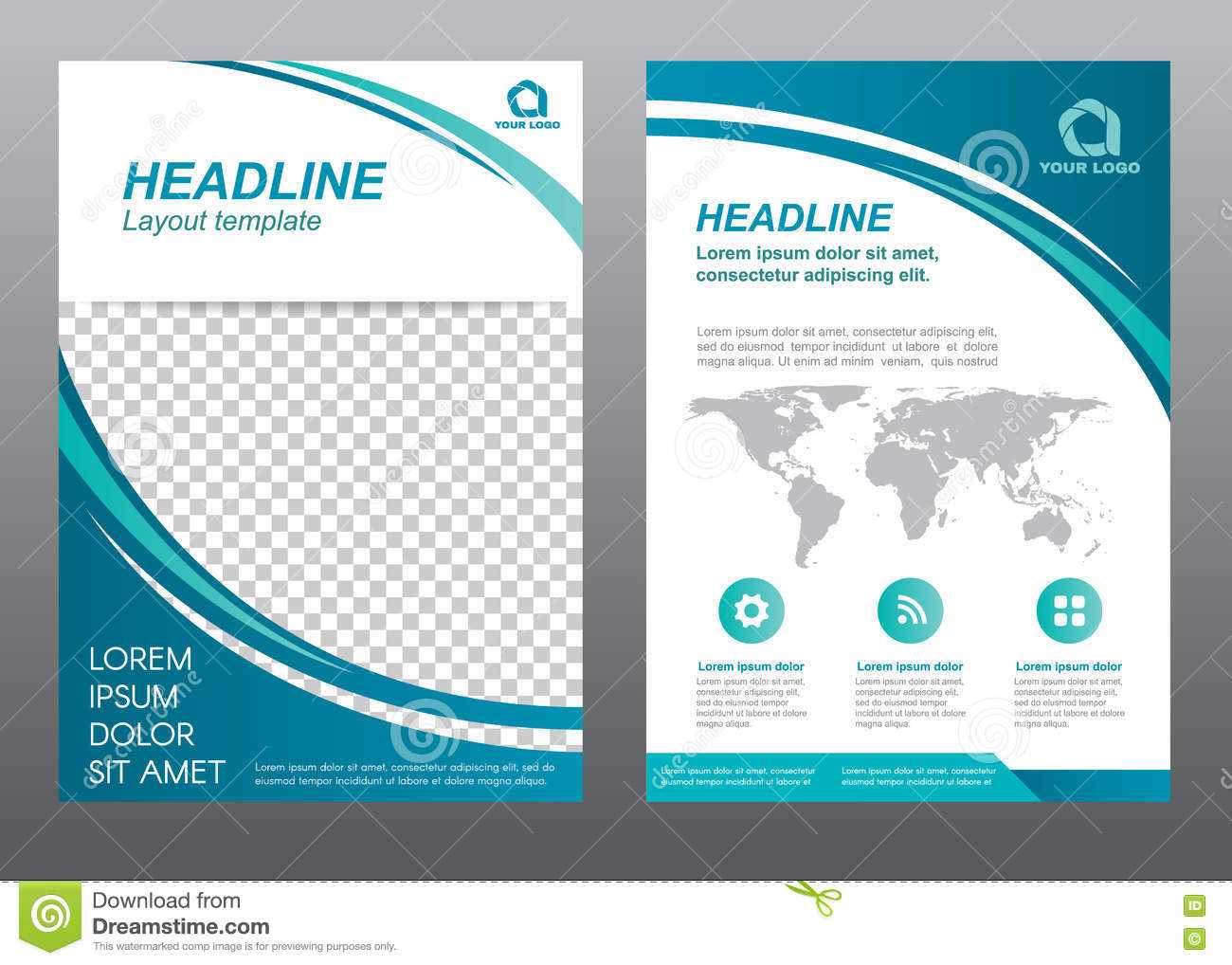 Layout Flyer Template Size A4 Cover Page Stock Vector Inside Flyer Template Pages