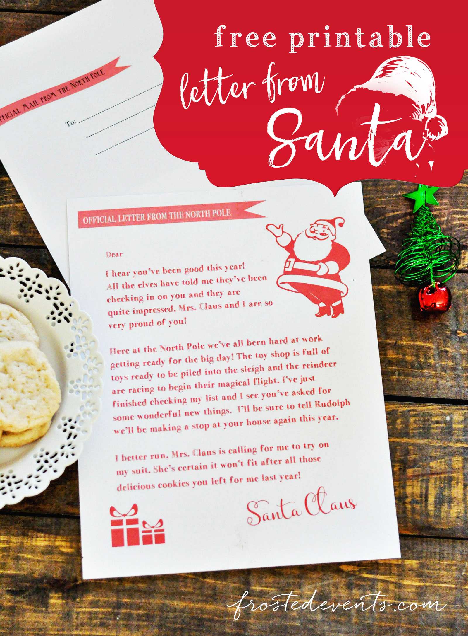 Letter From Santa – Free Printable Intended For Free Letters From Santa Template