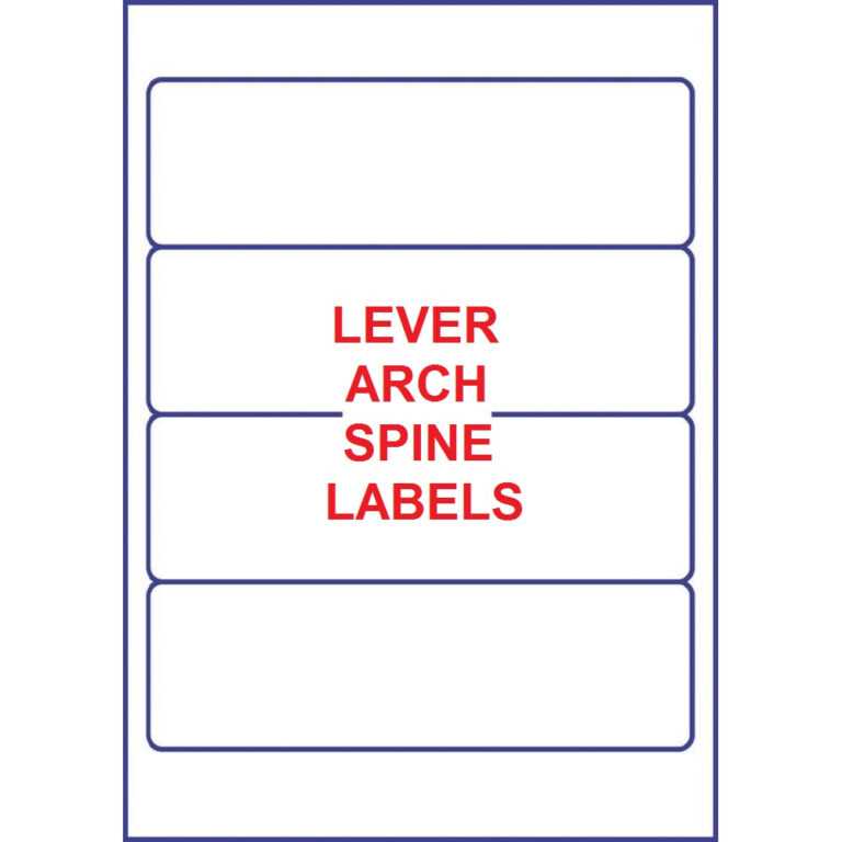 Lever Arch Spine Label Template