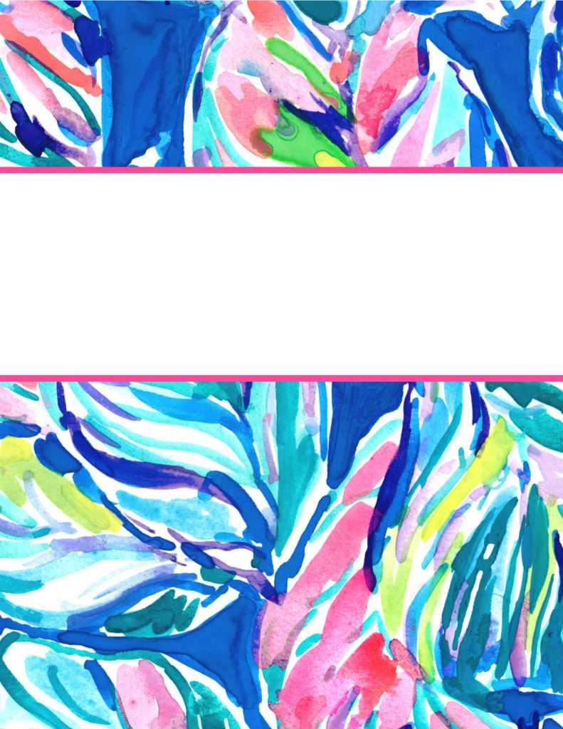 Lilly Pulitzer Binder Covers 2017 — Free, Cute, Printable Intended For Free Printable Binder Cover Templates