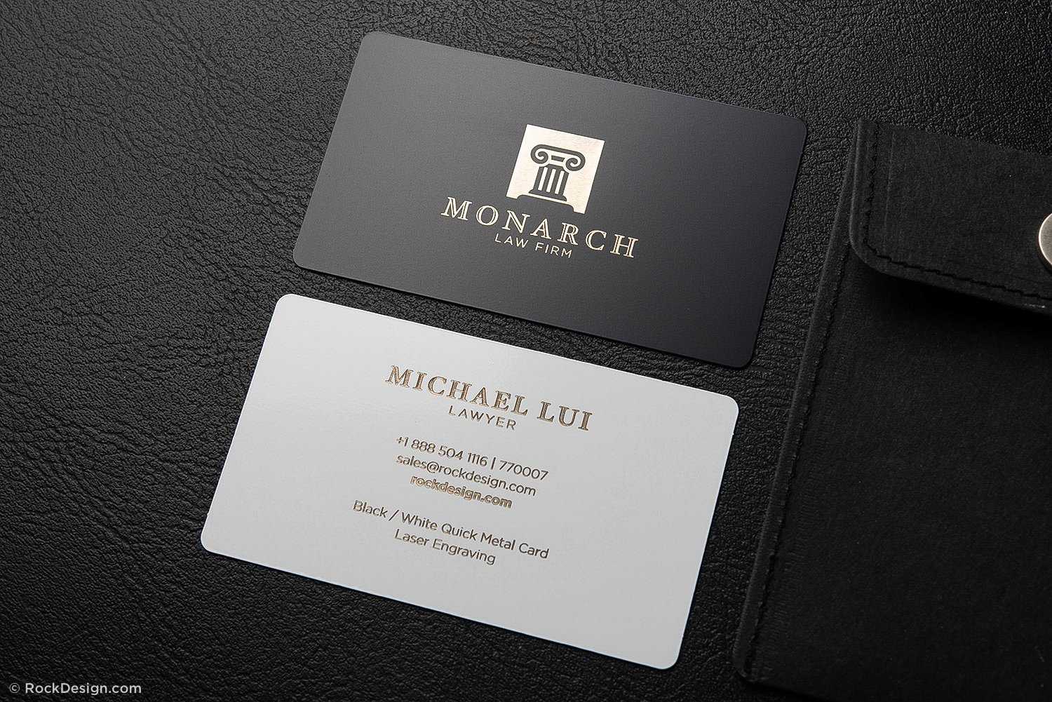 Luxury Metal Law Firm Free Black And White Business Card For Free Complimentary Card Templates