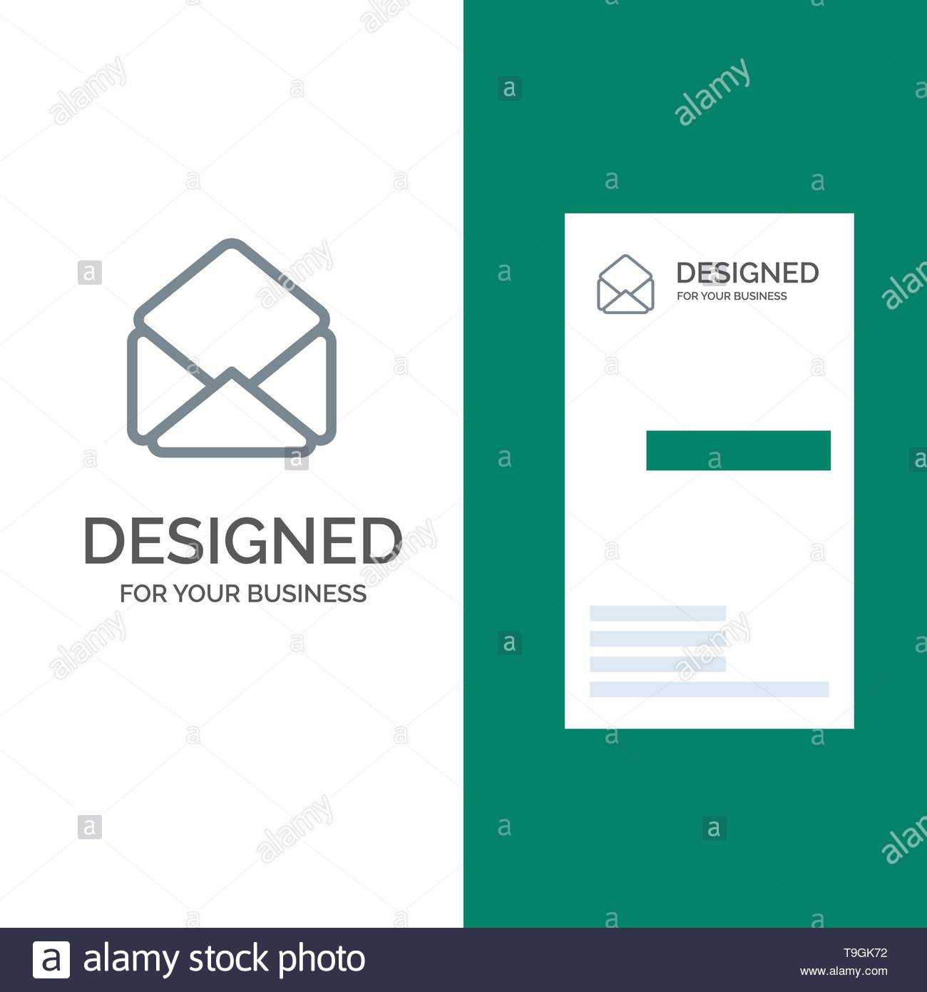 Mail, Email, Open Grey Logo Design And Business Card Throughout Email Business Card Templates