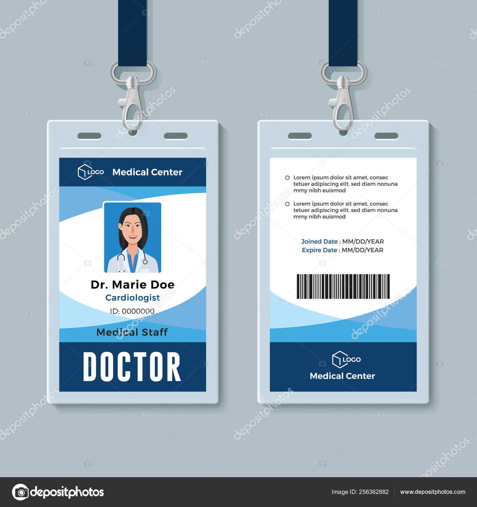 Medical Id Cards Template | Doctor Id Badge. Medical Regarding Doctor Id Card Template