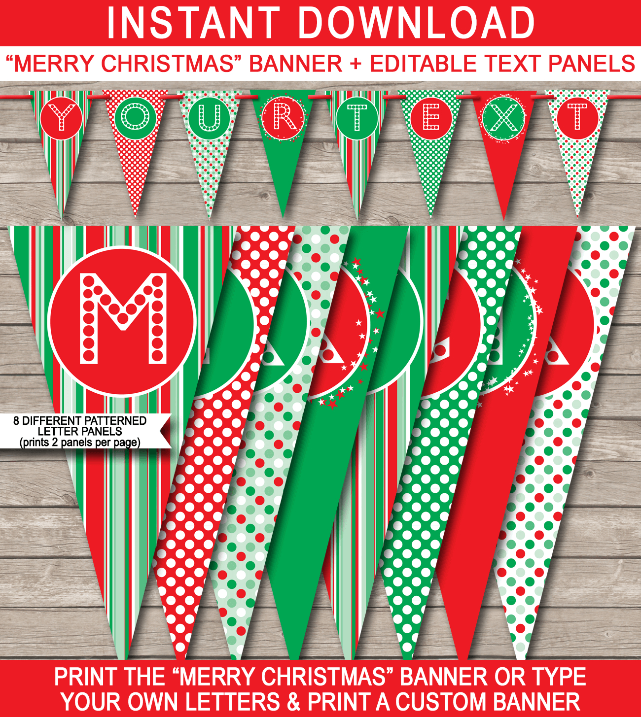 Merry Christmas Letter Banner Printable – Tunu.redmini.co For Diy Banner Template Free