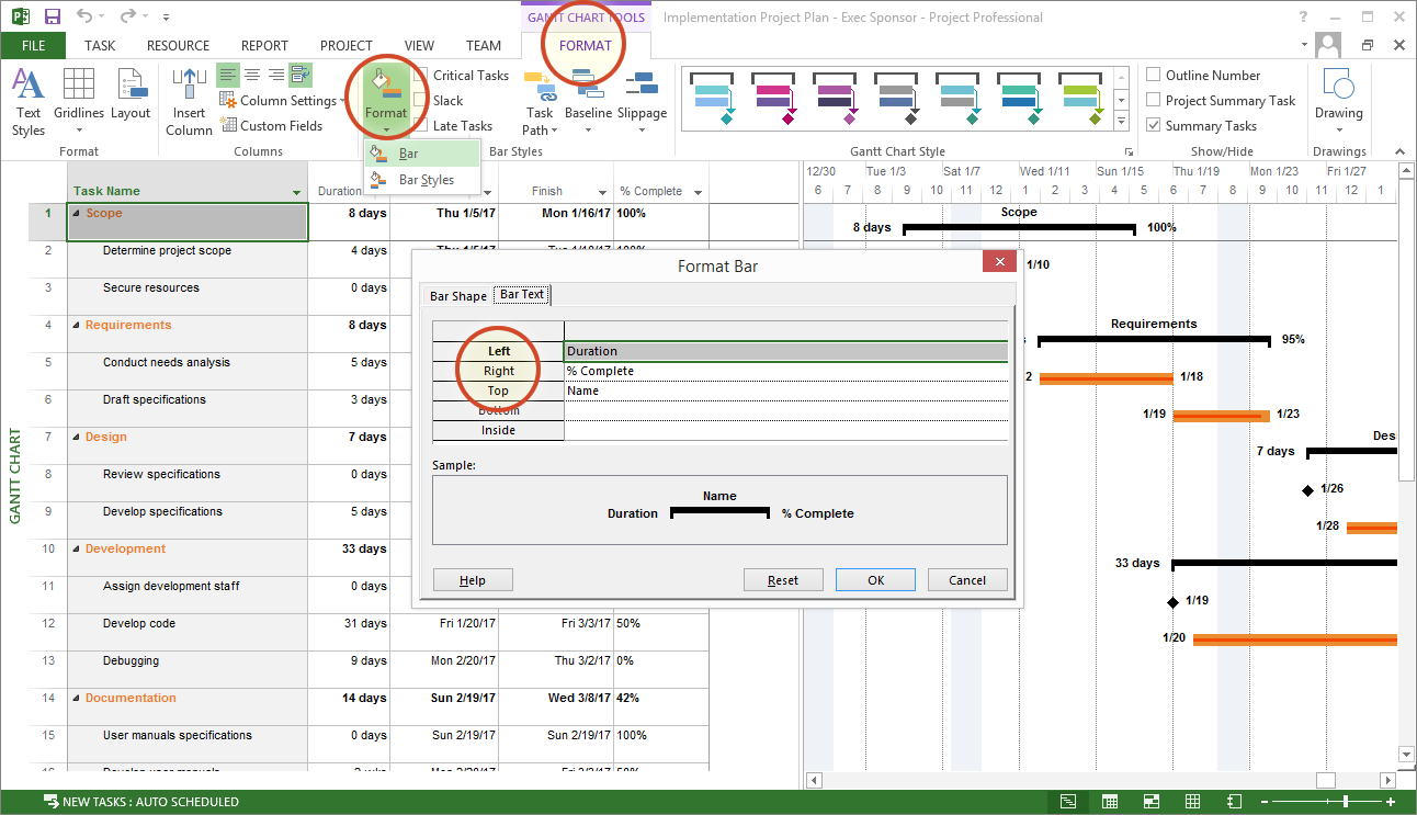 Microsoft Project Gantt Chart Tutorial + Template + Export With Regard To Excel Gantt Chart Template 2013