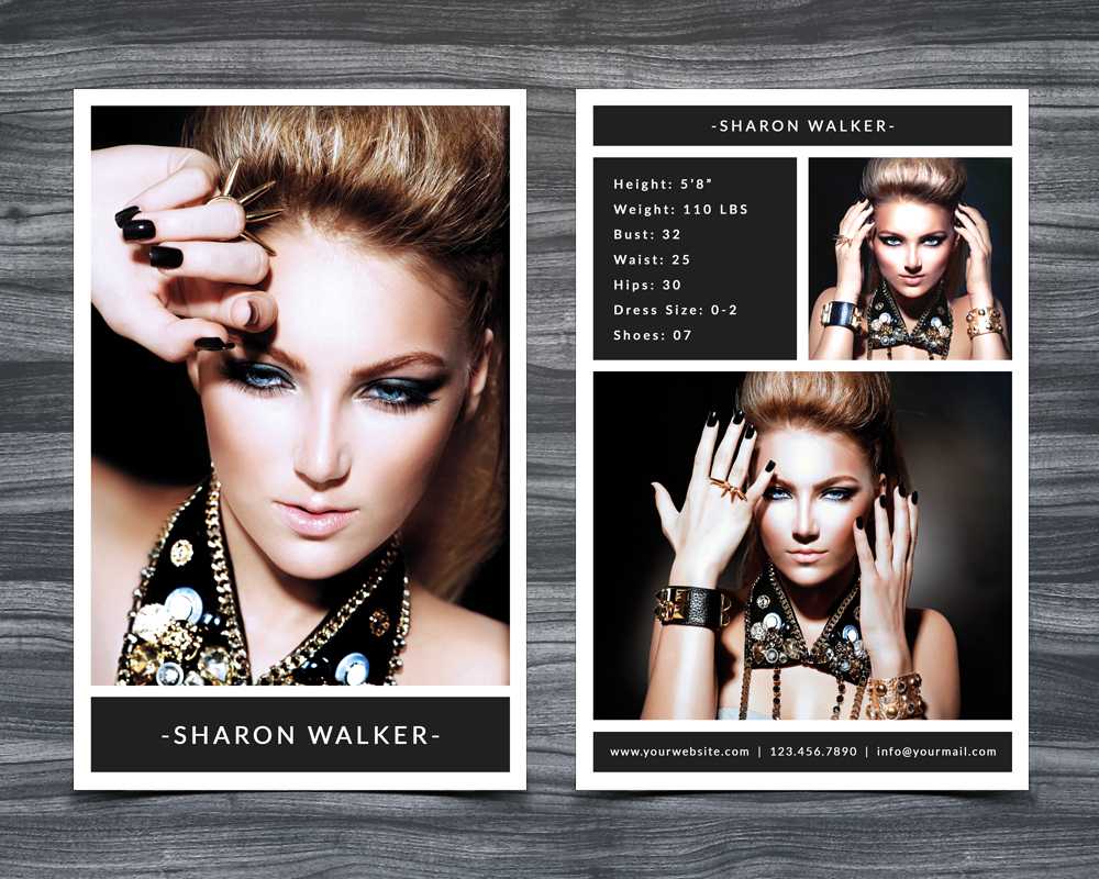 Model Comp Card Template In Free Model Comp Card Template