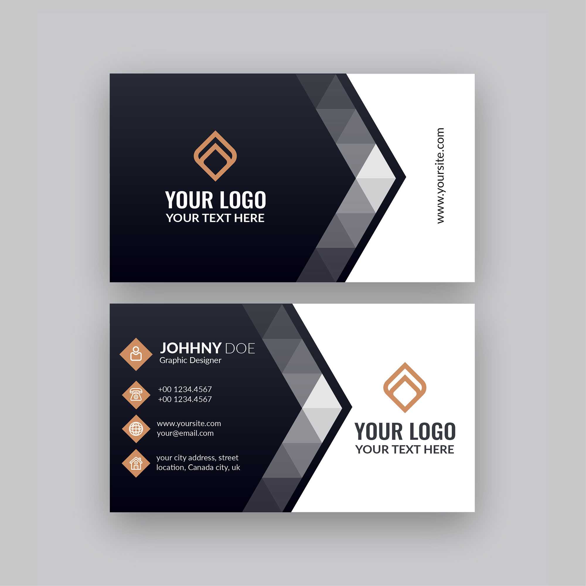 Modern Company Visiting Card Template | Free Business Card For Designer Visiting Cards Templates