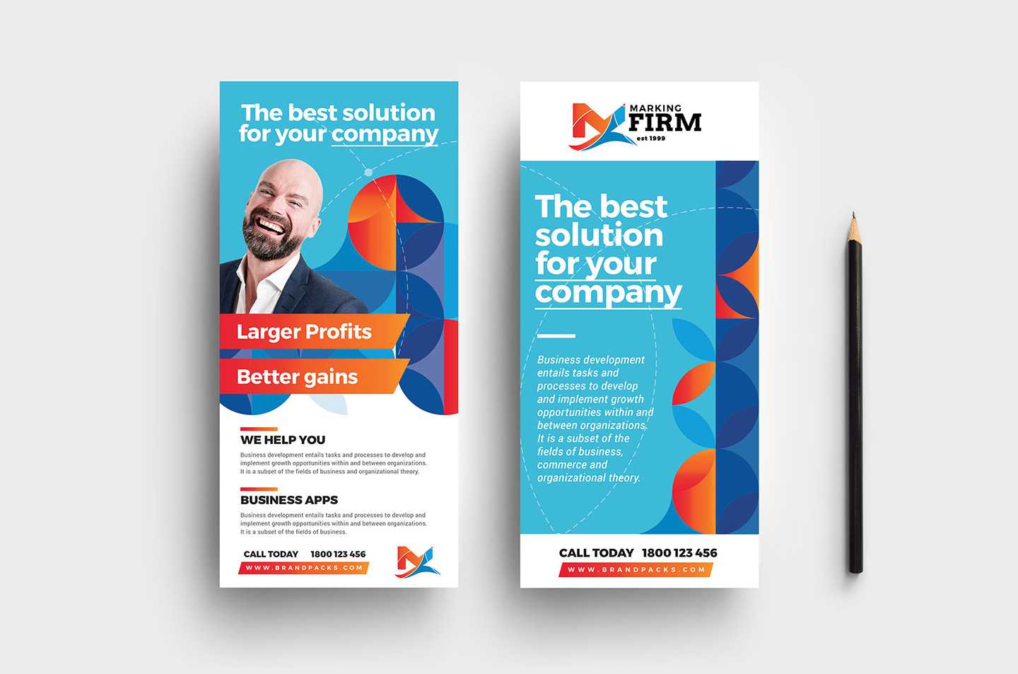 Modern Corporate Dl Card Template V2 – Brandpacks Throughout Dl Card Template