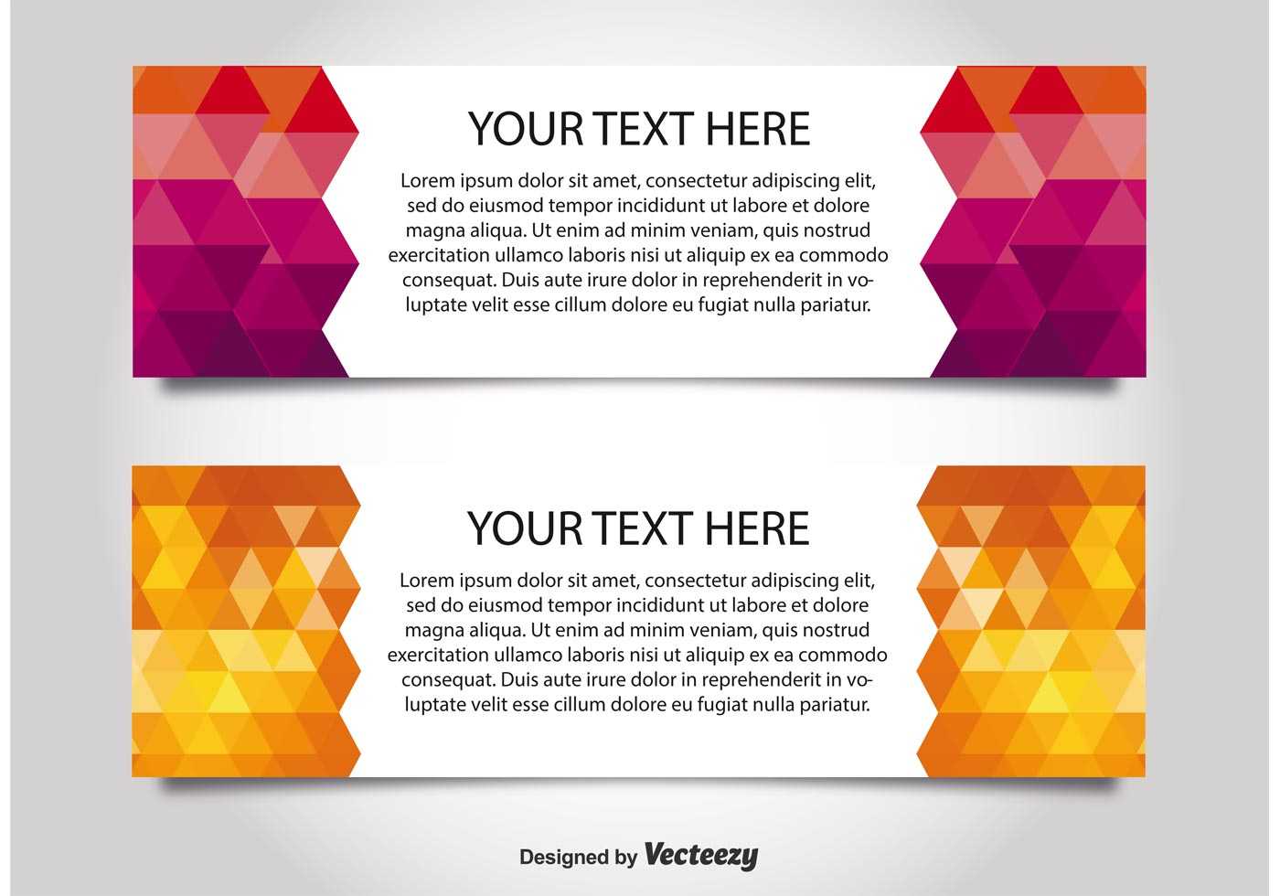 Modern Style Web Banner Templates – Download Free Vectors In Free Website Banner Templates Download