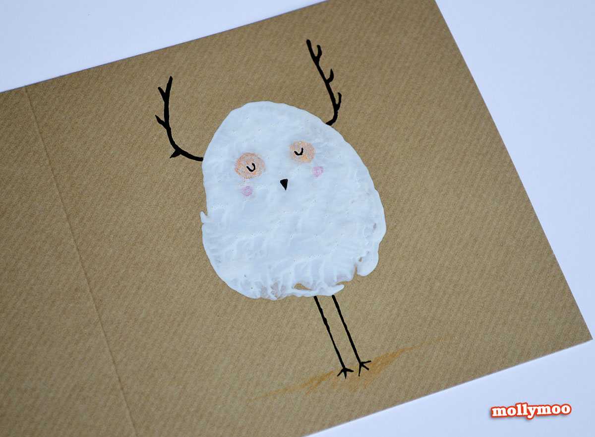 Mollymoocrafts Diy Christmas Cards – Potato Printed Snowman Pertaining To Diy Christmas Card Templates