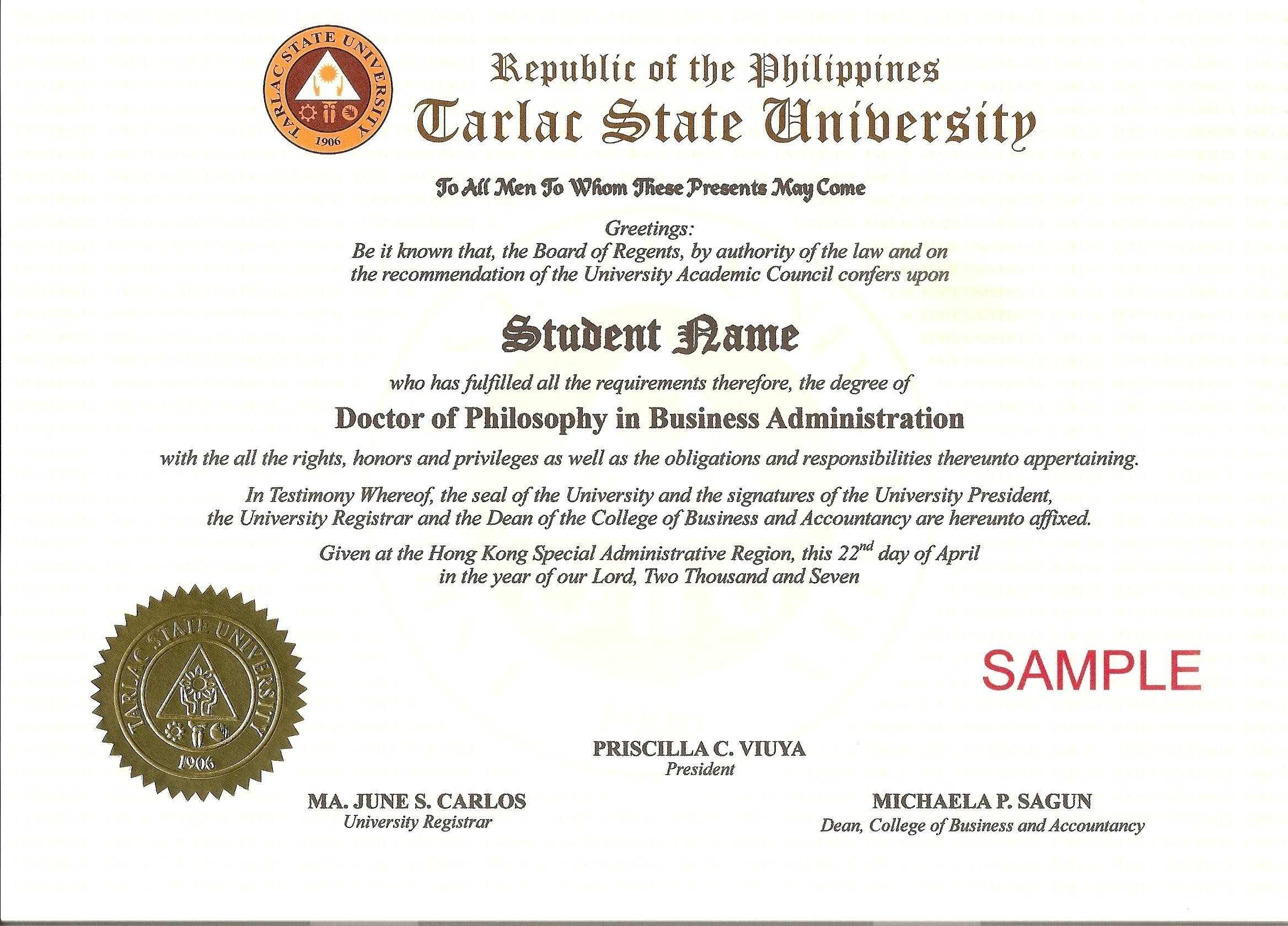Most Valuable Phd Certificates For Download 123Certificate In Doctorate Certificate Template