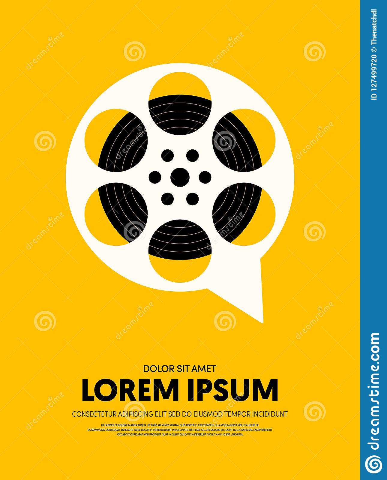 Movie And Film Festival Poster Template Design Modern Retro Intended For Film Festival Brochure Template