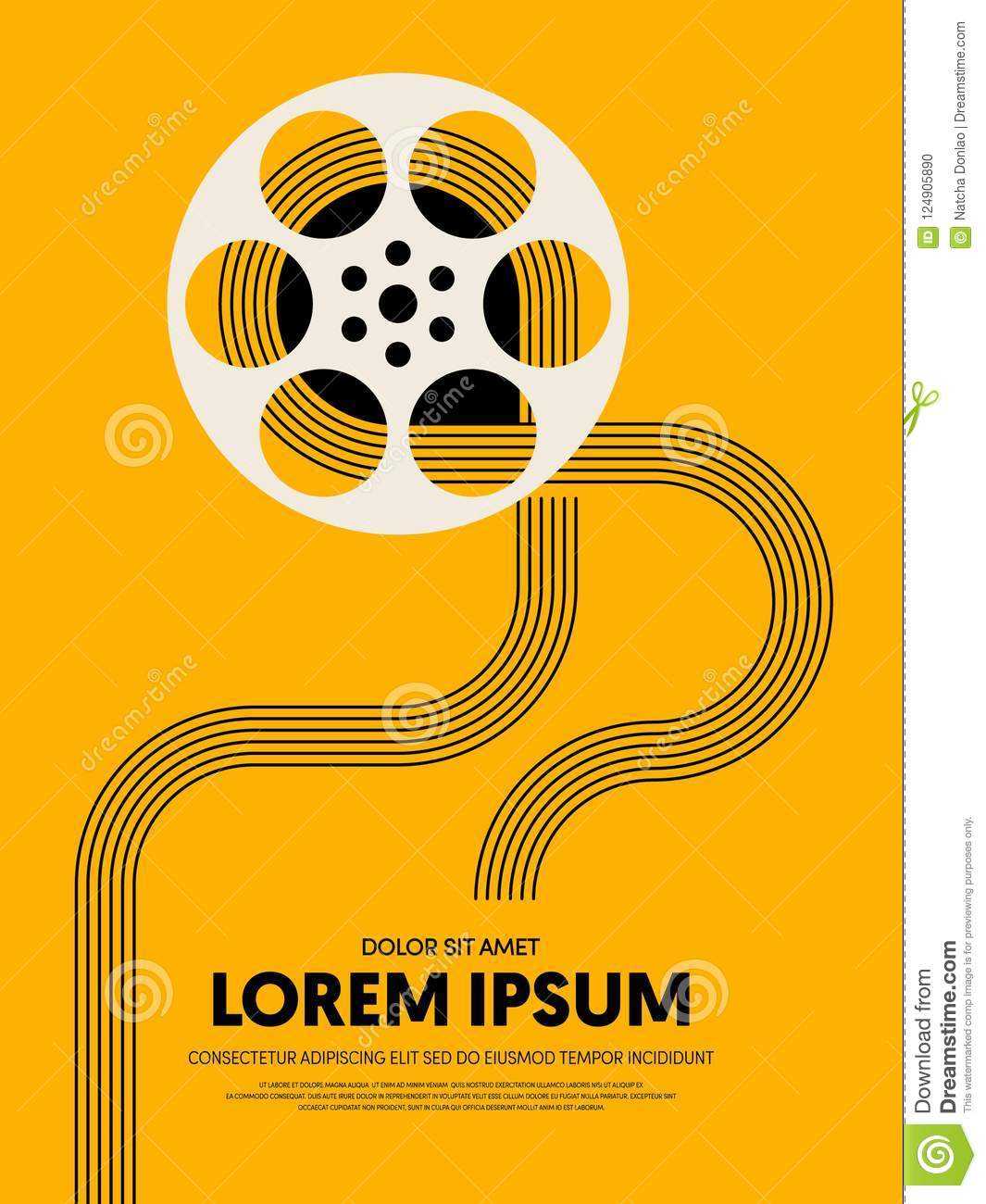 Movie And Film Festival Poster Template Design Modern Retro Throughout Film Festival Brochure Template