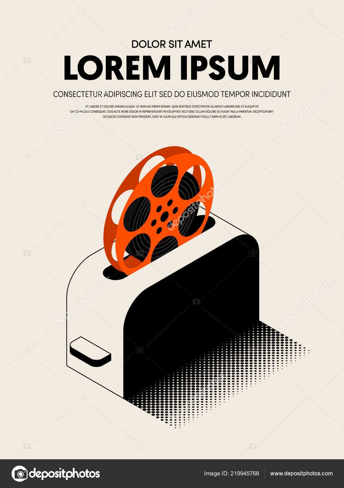 Movie Film Festival Poster Template Design Modern Retro For Film Festival Brochure Template