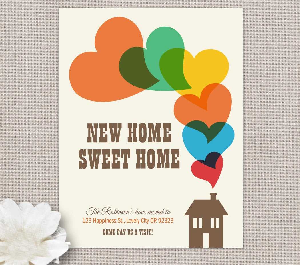Moving Home Cards Template ] – Change Of Address New House Inside Free Moving House Cards Templates