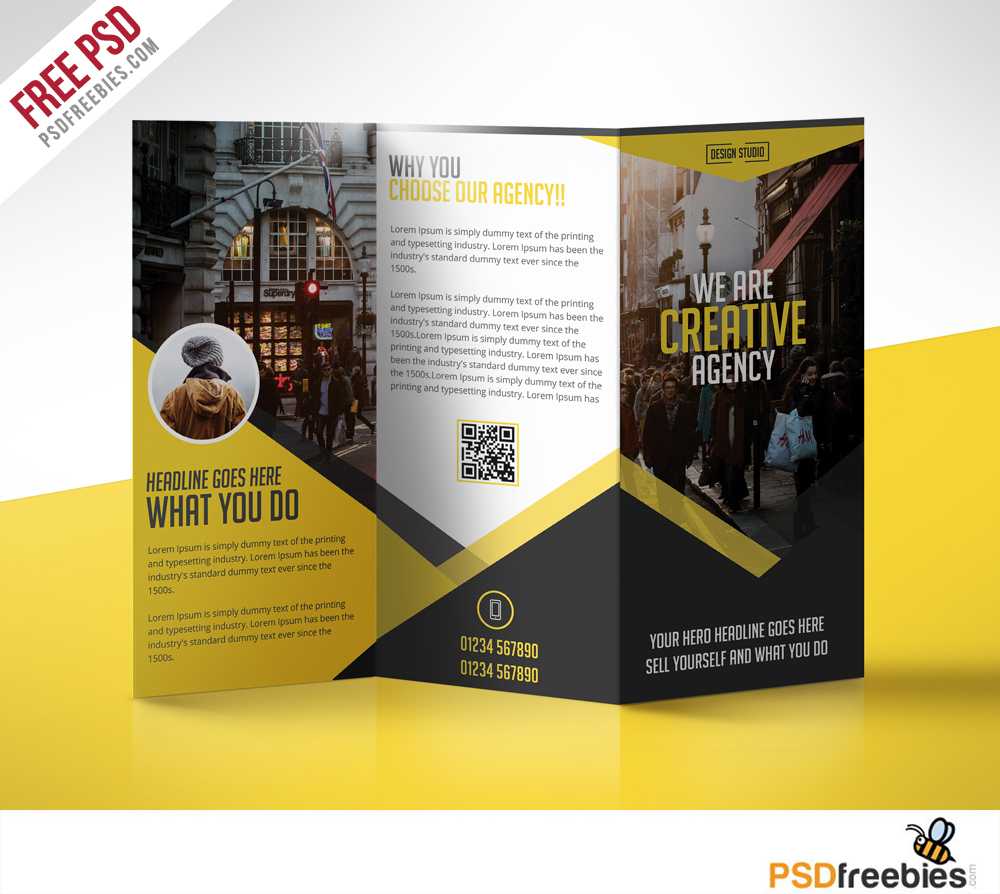 Multipurpose Trifold Business Brochure Free Psd Template With Creative Brochure Templates Free Download