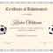 National Youth Football Certificate Template throughout Football Certificate Template