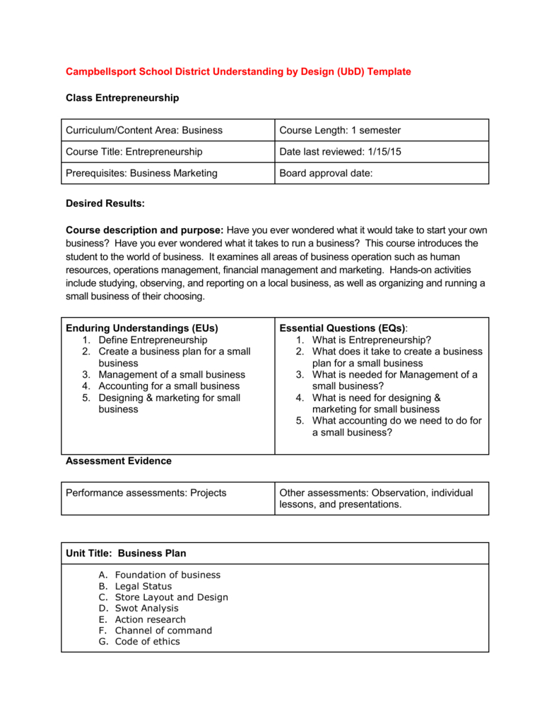 New Course Proposal Form – Blank Ubd Template Inside Course Proposal Template