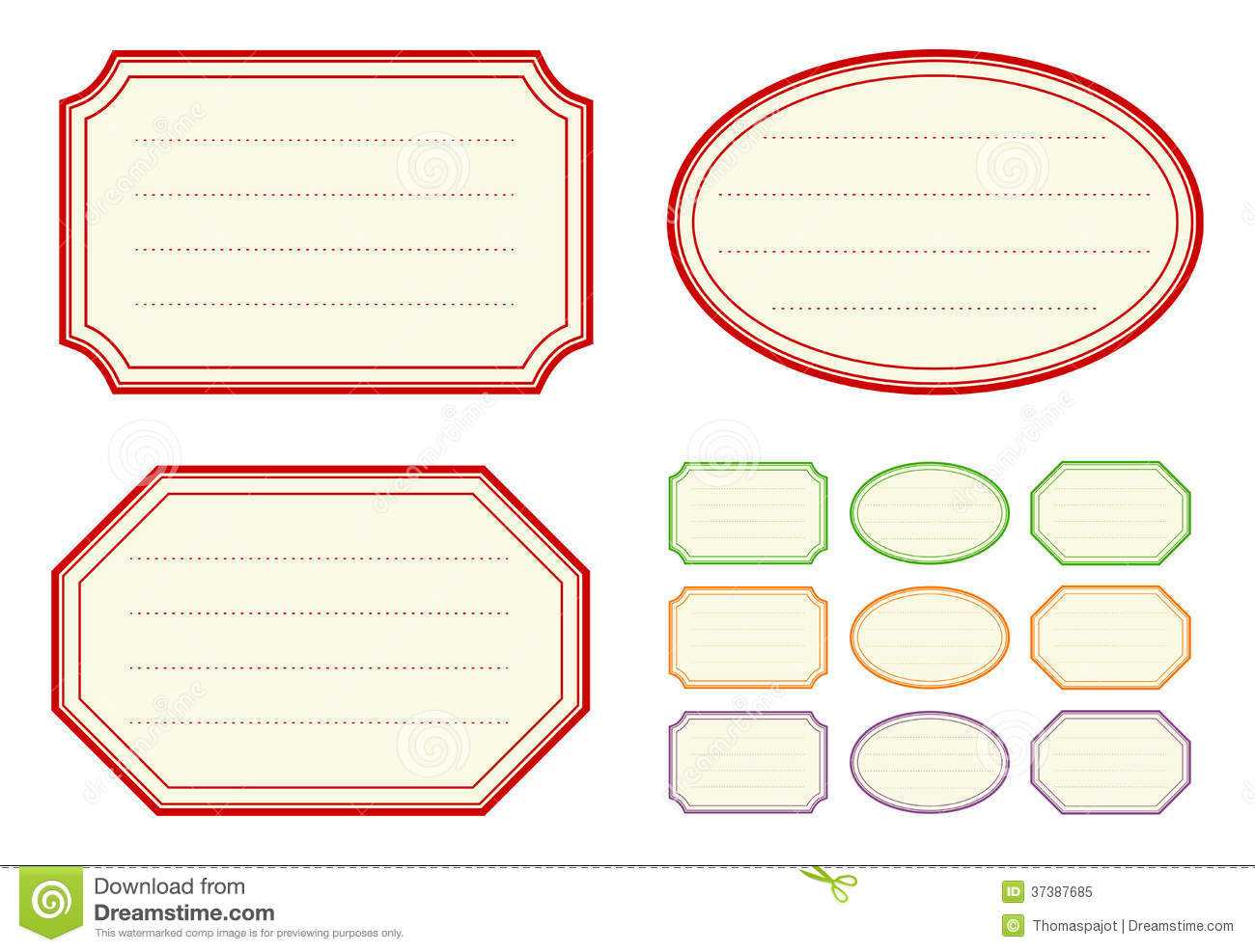 Old Fashioned Jam Label Templates Stock Vector Inside Evacuation Label Template