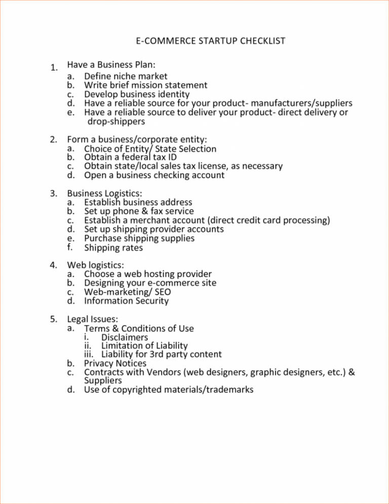 Best ecommerce business plan template picture