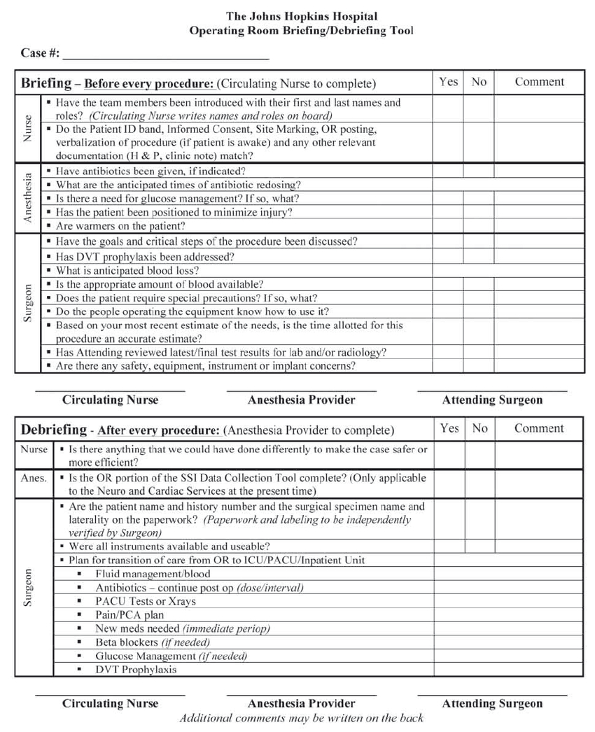 Original Briefing And Debriefing Form | Download Scientific Intended For Debriefing Report Template