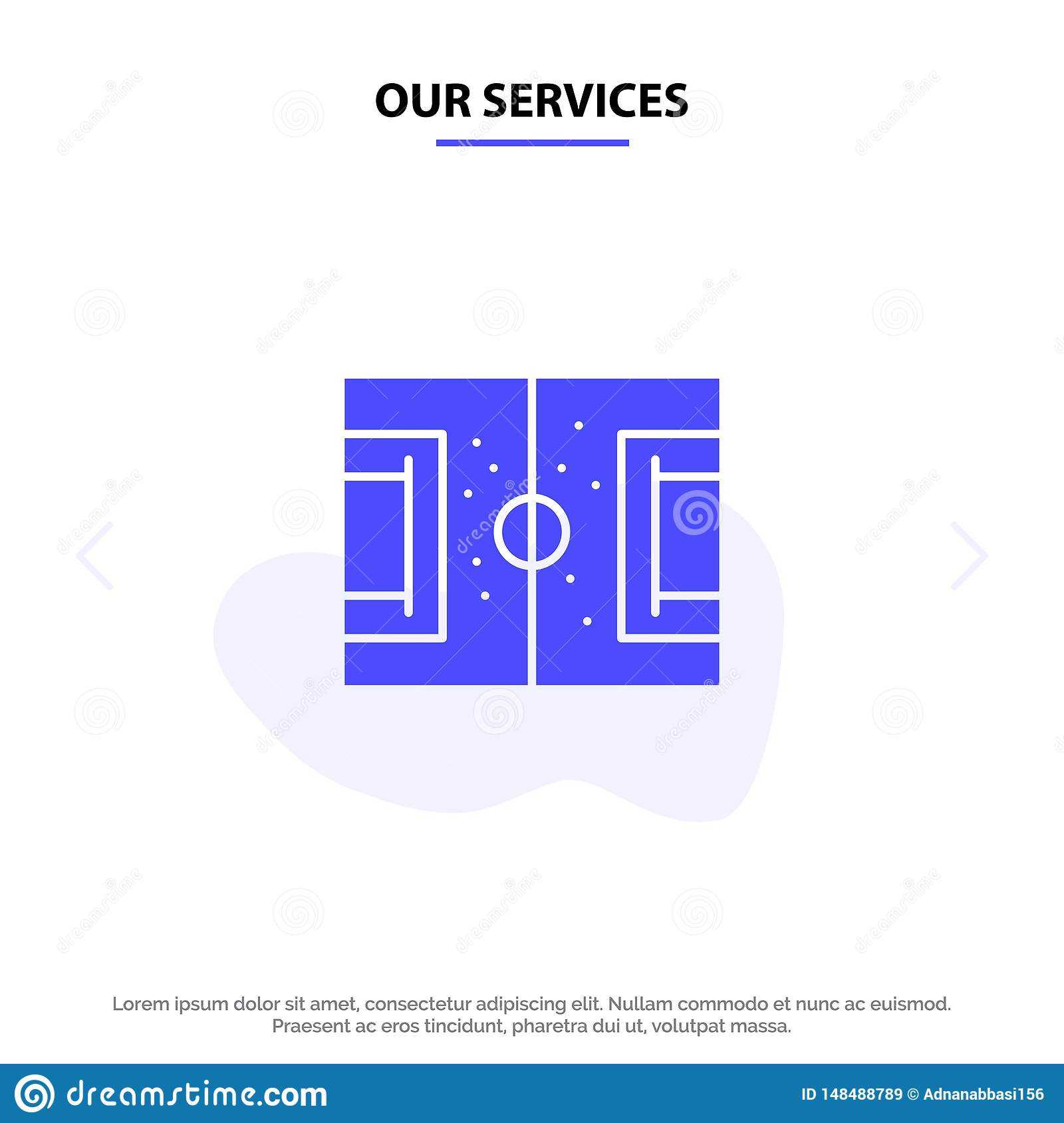 Our Services Field, Football, Game, Pitch, Soccer Solid For Football Referee Game Card Template