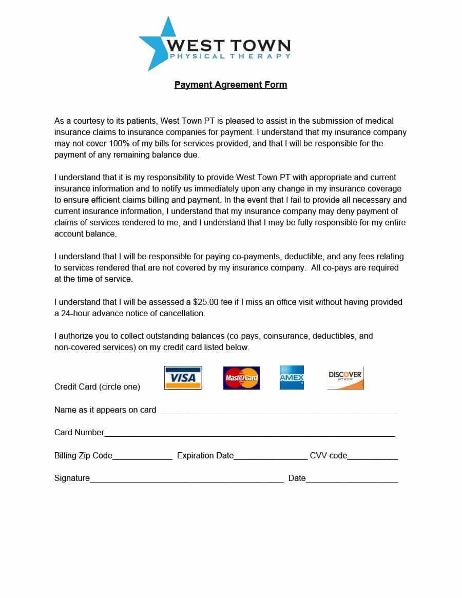 Payment Agreement – 40 Templates & Contracts ᐅ Template Lab With Credit Card Payment Plan Template
