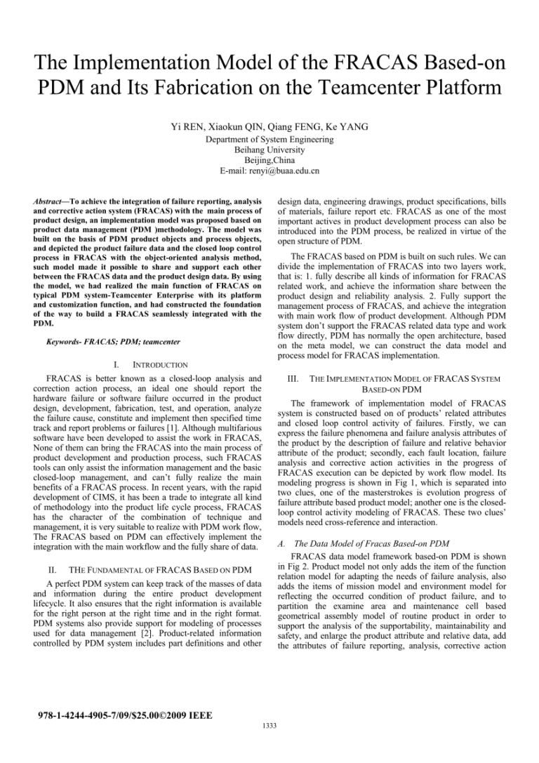 Fracas Report Template