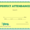 Perfect Attendance Award Clipart Intended For Classroom Certificates Templates