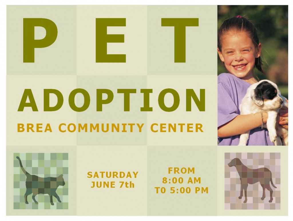 Pet Adoption Template | Pet Adoption Flyer Template Pertaining To Dog Adoption Flyer Template