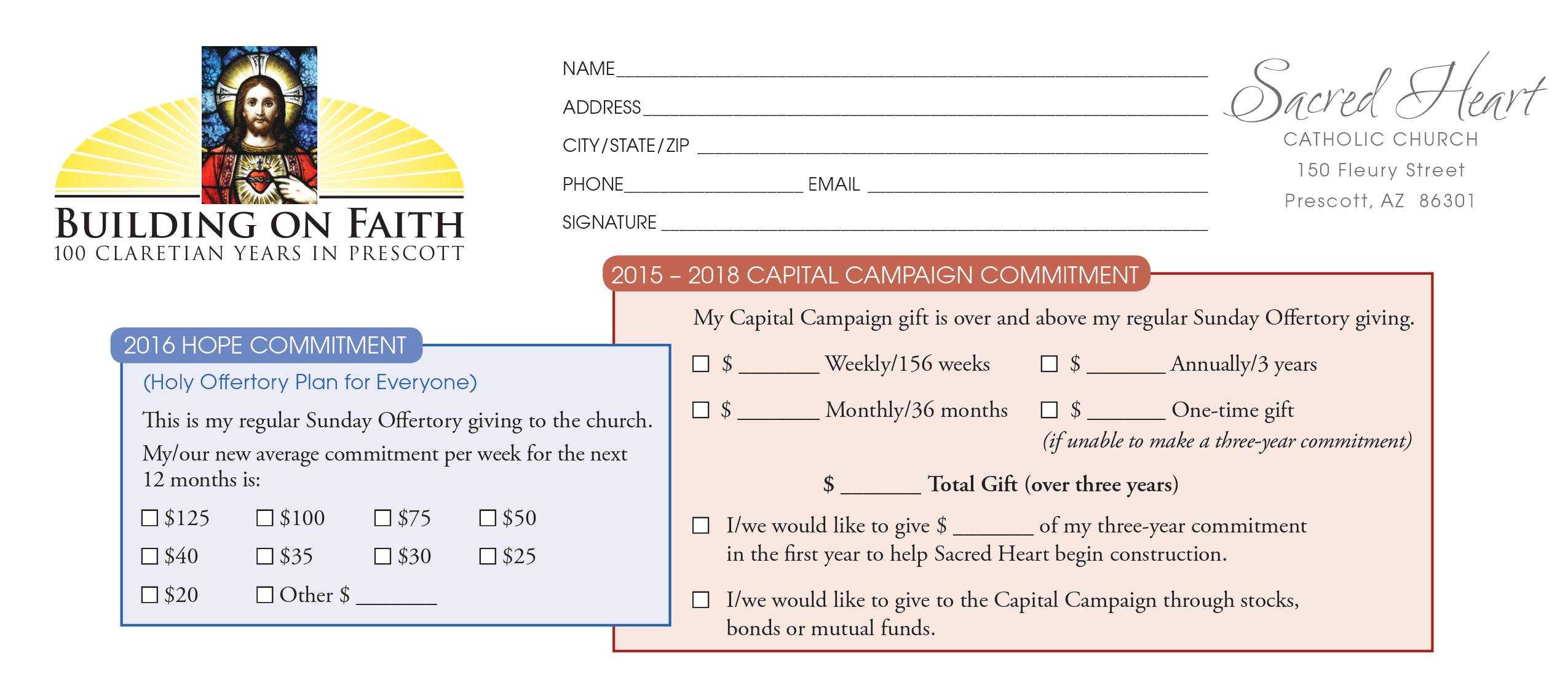 Pledge Card Sample – Colona.rsd7 For Fundraising Pledge Card Template