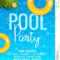Pool Summer Party Invitation Template Invitation. Pool Party Regarding Free Pool Party Flyer Templates