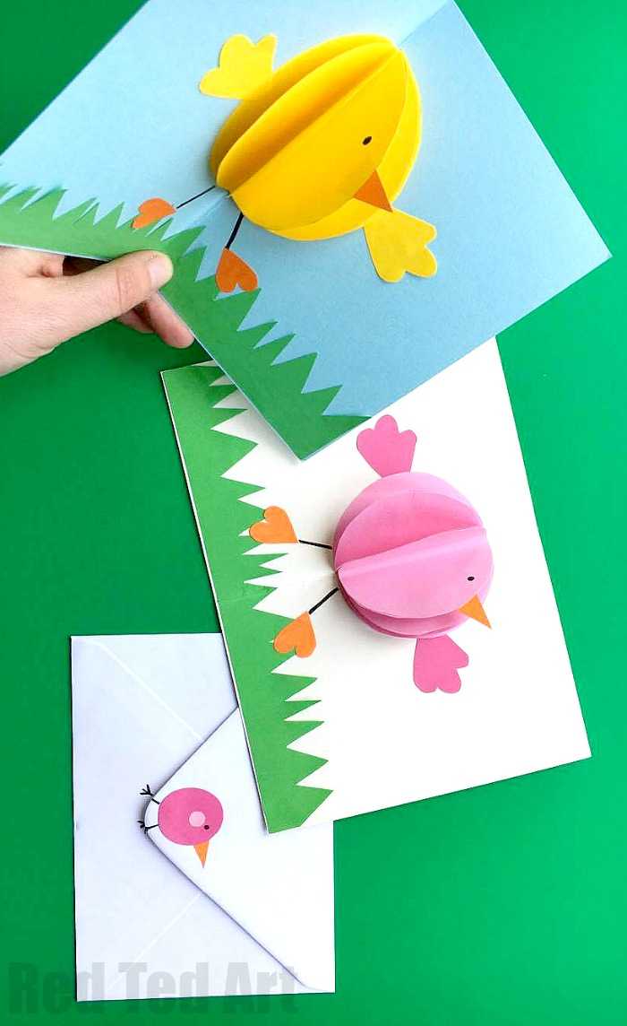 Pop Up Chick Card For Easter – Red Ted Art In Easter Card Template Ks2