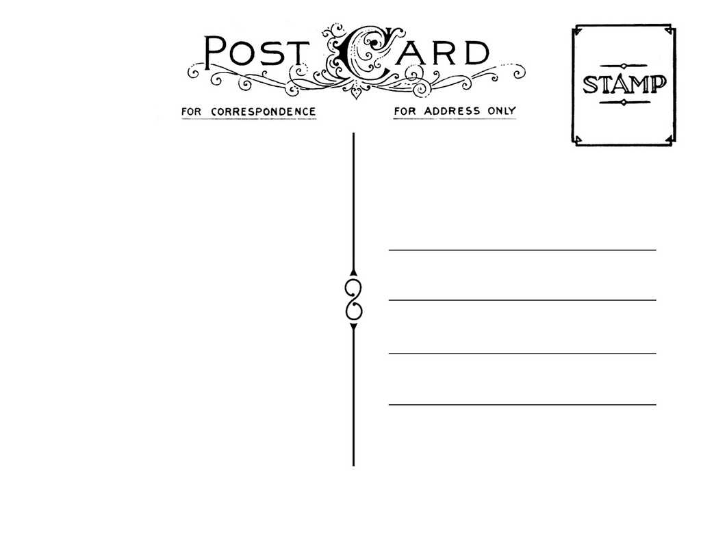 Postcardpedia: Free Printable Postcard Templates With Regard To Free Blank Postcard Template For Word