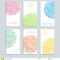 Poster Template Set With Pastel Soft Color Crayon Card. Hand Regarding Crayon Labels Template