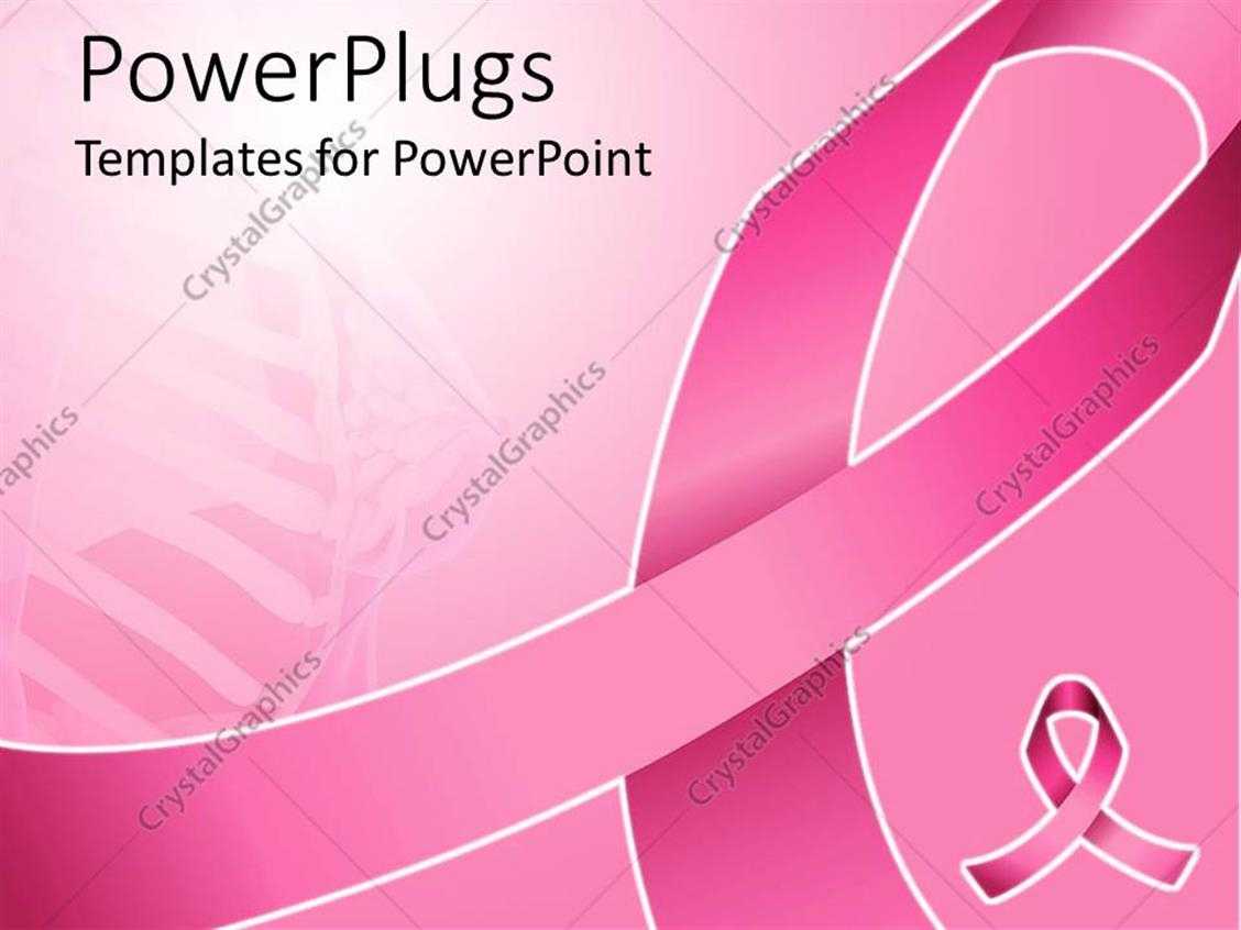 Powerpoint Template: Pink Ribbon For Fighting Breast Cancer Pertaining To Free Breast Cancer Powerpoint Templates