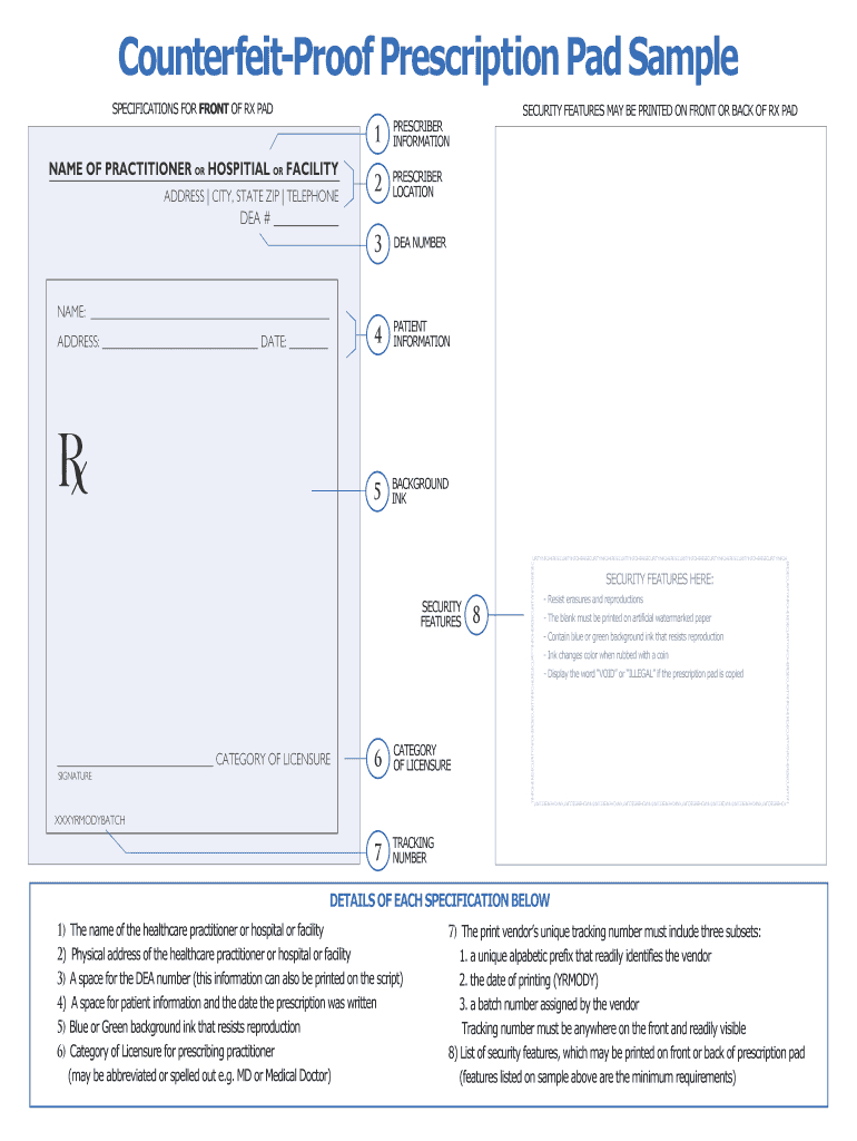 Prescription Pad Template - Fill Online, Printable, Fillable With Regard To Doctors Prescription Template Word