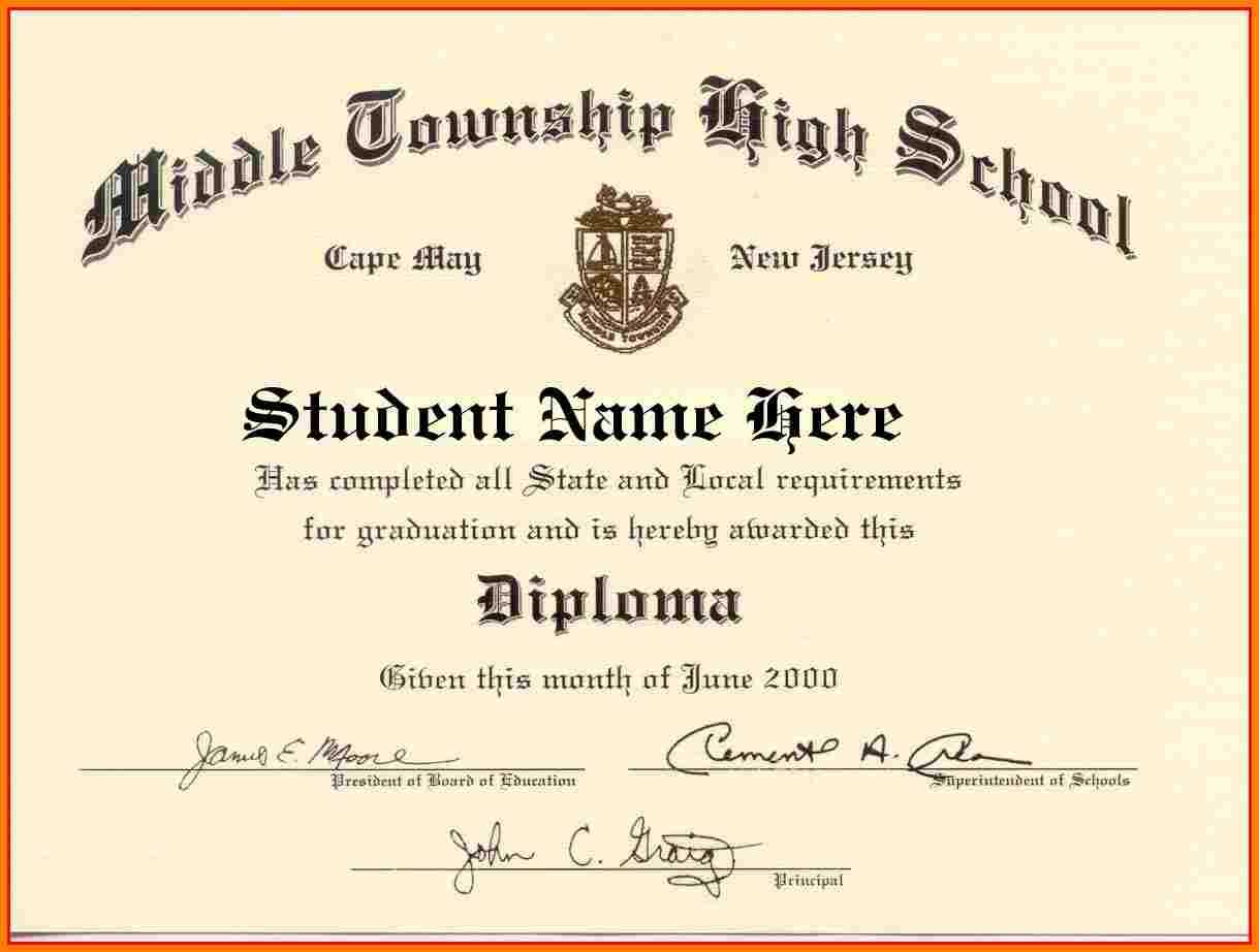 Print High School Diploma – Colona.rsd7 In Fake Diploma Certificate Template